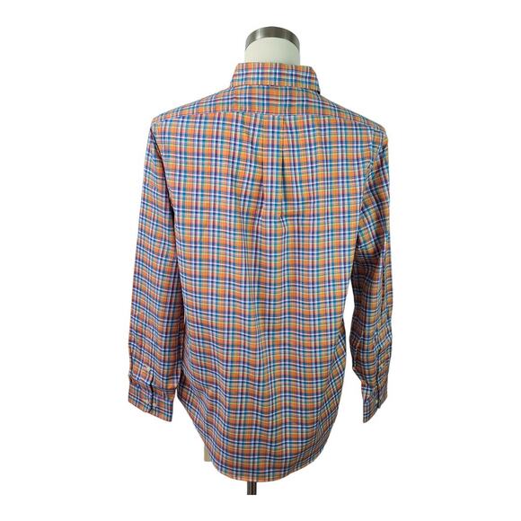 Ralph Lauren Orange Purple Green Plaid Men's Button Down Shirt Large - Picture 3 of 4